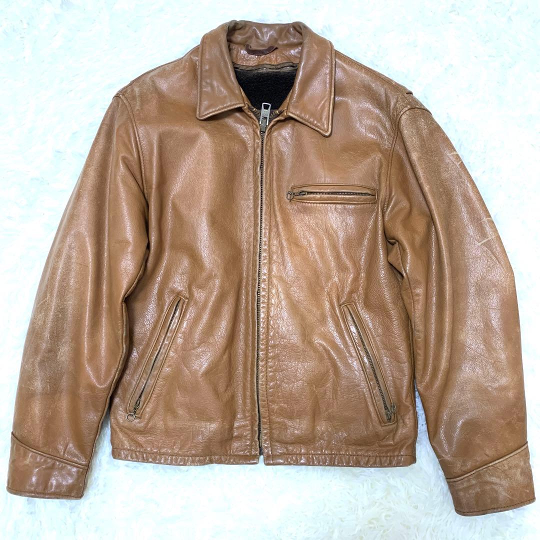【ライナー付・size38⭐︎】Schott トラッカージャケット AT101 中古・古着通販】Schott (ショット) ライナー付レザートラッカー