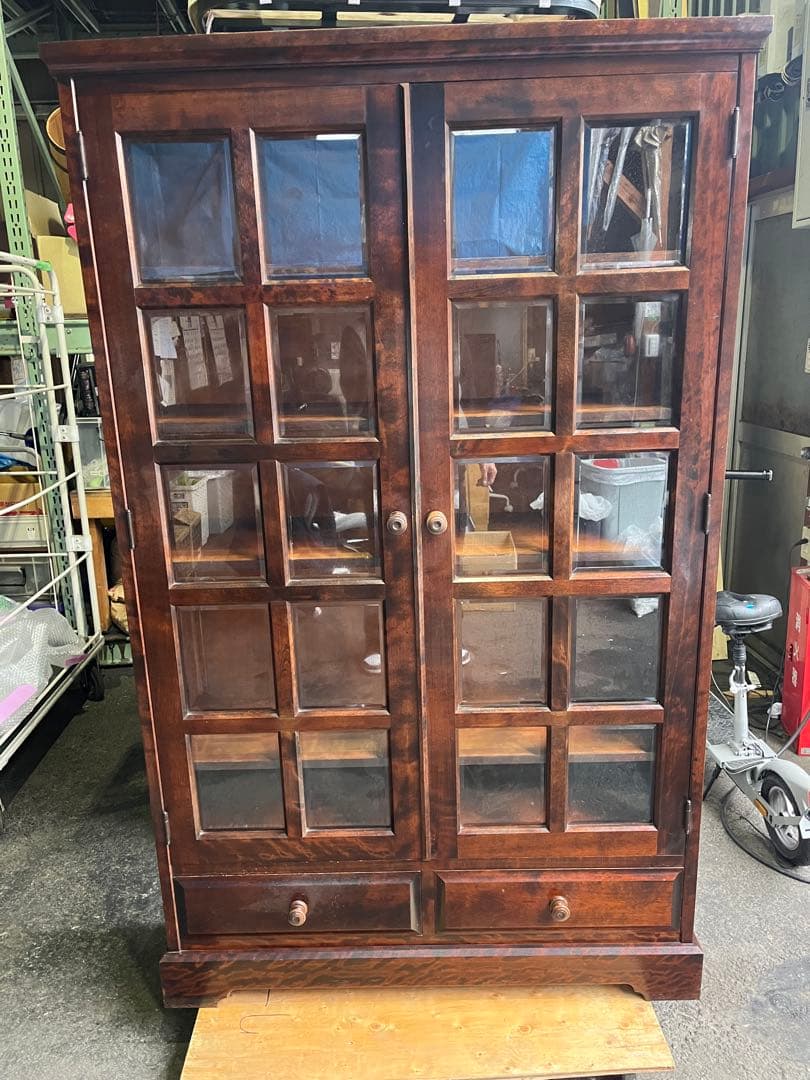 北海道民芸家具　アンティーク　レトロ　和モダン　本棚　書棚 飛騨産業 北海道民芸家具 書棚 幅90cm 本棚 完成品 シェルフ 木製