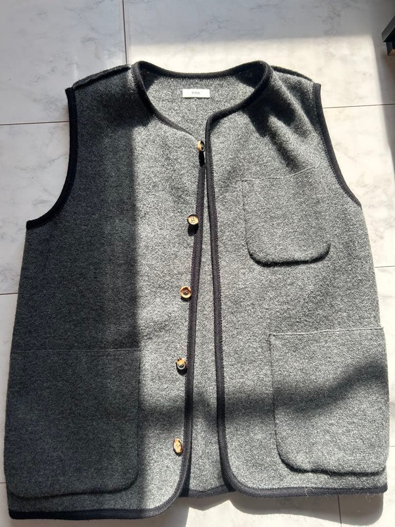 RIER ウールベスト lloomm wn23-15fw179-kw-0.jpg