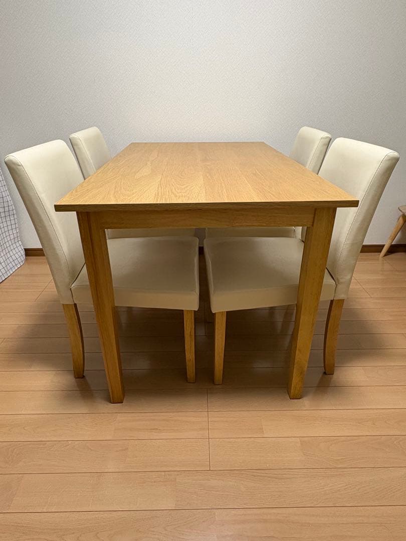 木製ダイニングテーブルと椅子4脚セット(TAEKO) ダイニングテーブルセット 4点 4人掛け テーブル 幅140cm 木製テーブル