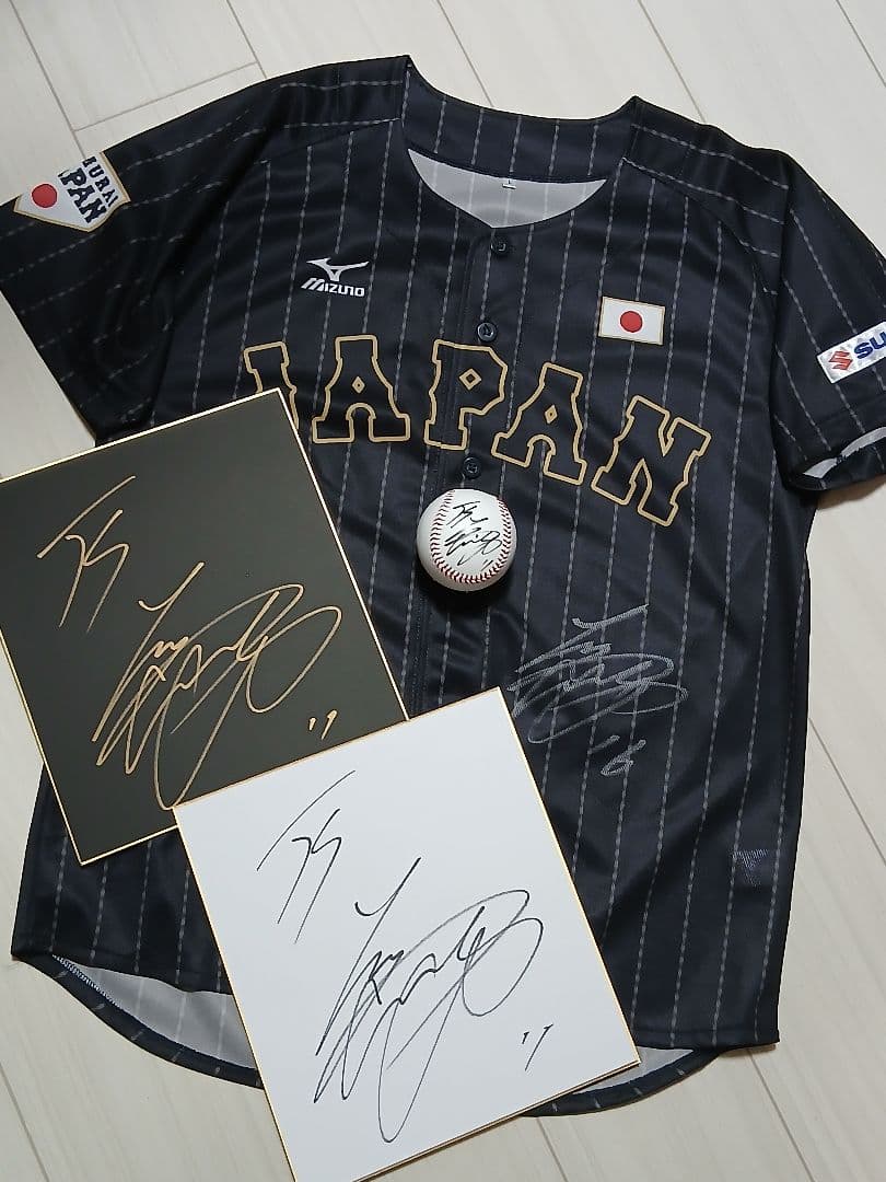 侍JAPAN　大谷翔平　直筆サインユニフォーム　ボール　色紙　　3点セット WBC 大谷翔平 直筆サインユニフォーム ボール 色紙 侍JAPAN 3点 WBC