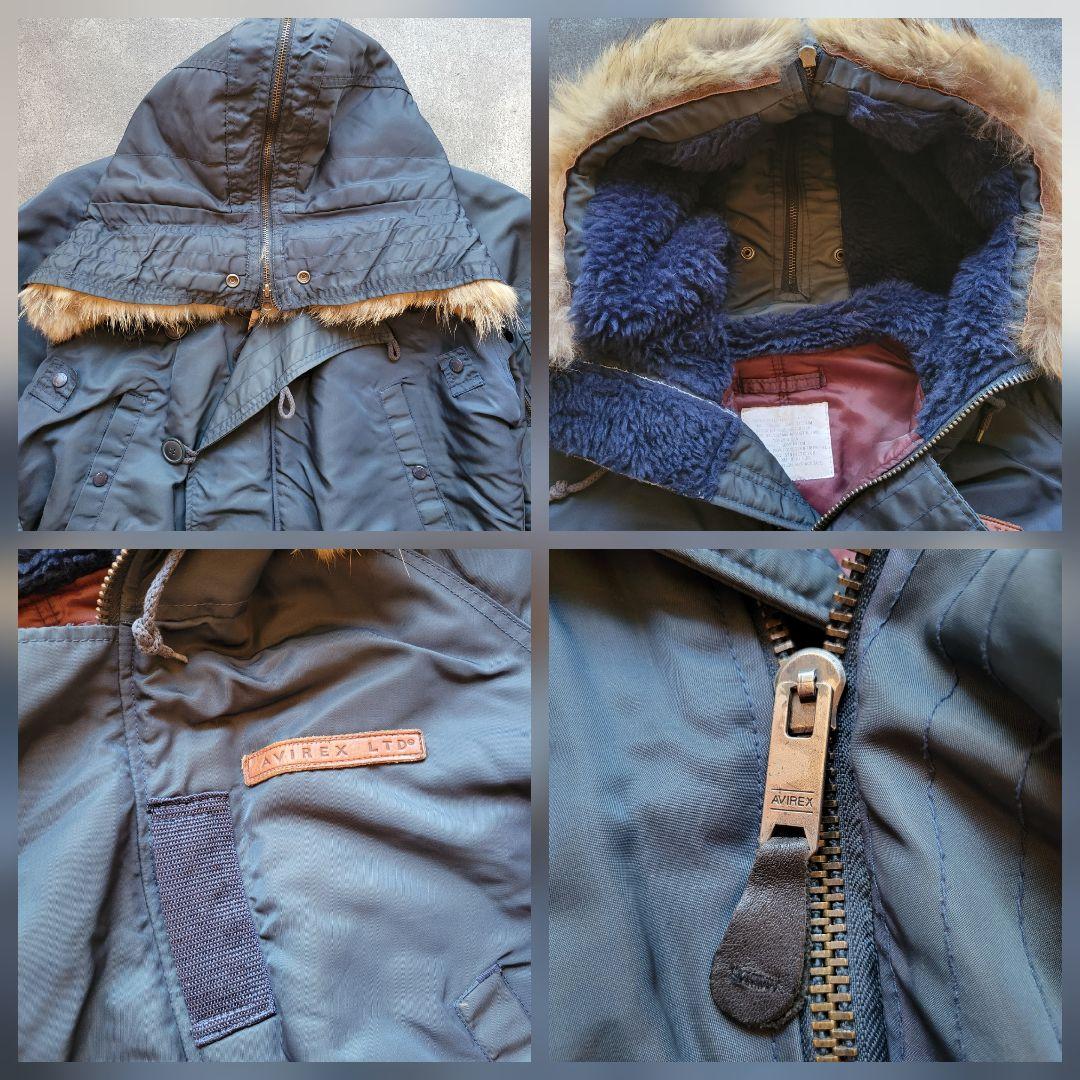 90sAVIREX N-2B フライトジャケット ショート丈 バックロゴ