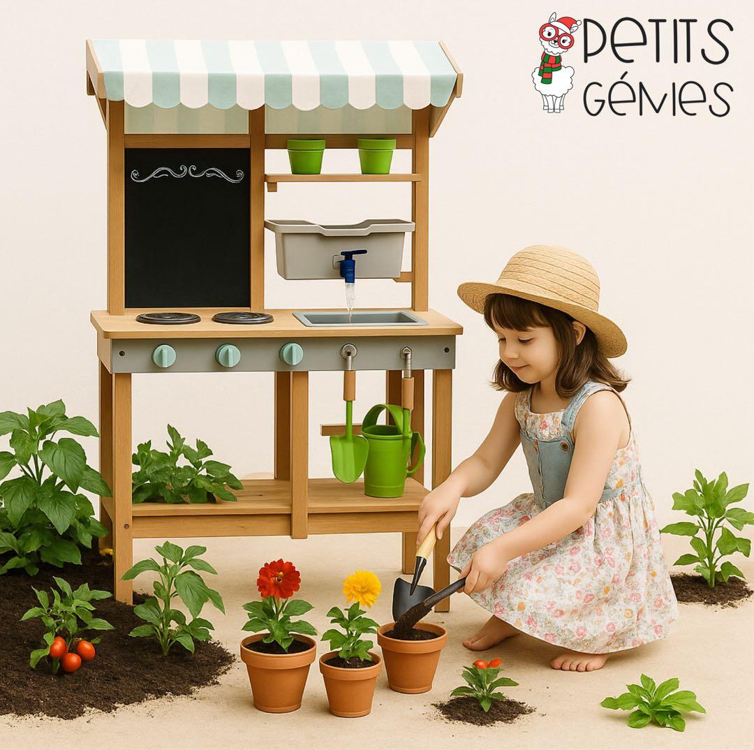 PETITS GÉNIES マッドキッチン 屋外おままごと水遊び 泥遊びガーデン 楽天市場】マザーガーデン ユニコーン じゃぶじゃぶ キッチン 《小物13