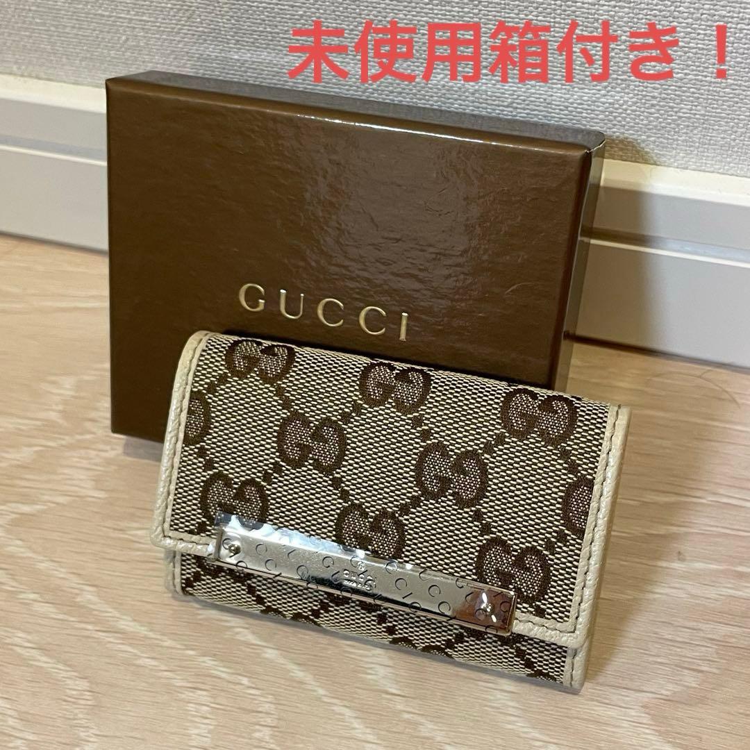【未使用箱付き】GUCCI キーケース　キーリング　GGライン 楽天市場】【新品未使用品】GUCCI グッチ GGキャンバス ウェビング