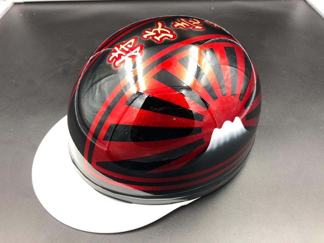 コルク半　カスタム　富士日章　三つボタン　黒赤　特攻　高級クリヤ送料無料 コルク半 カスタム 富士日章 3つボタン 黒赤ラメ 高級クリヤ送料無料