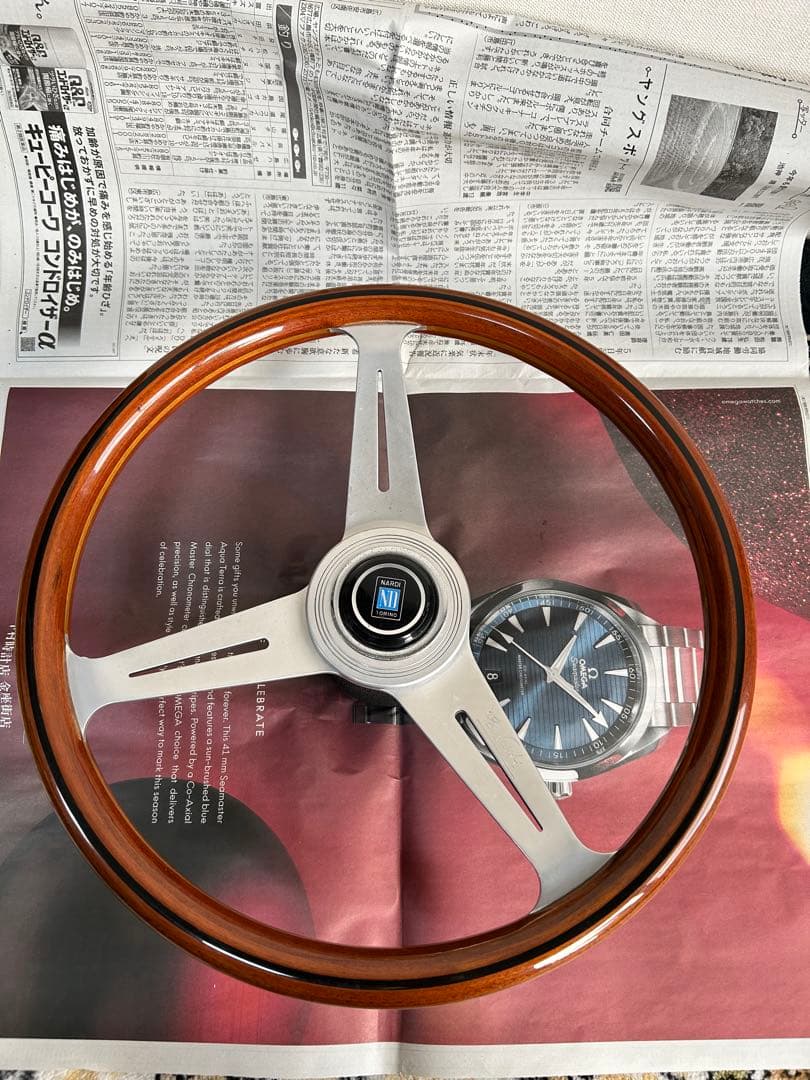 【新春SALE】NARDI ND TORINO ステアリングホイール　シルバー Nardi Competition Steering Wheel - 330mm Perforated Leather w