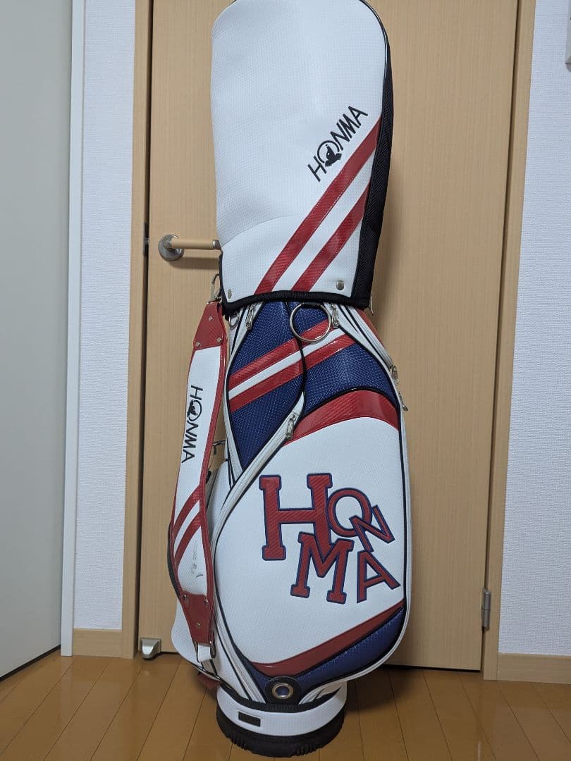 HONMA キャディバッグ ホワイト/レッド/ブルー キャディバッグ ホワイト/レッド/ブルー HONMA キャディバッグ