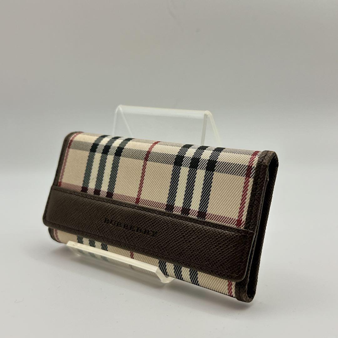 BURBERRY バーバリー ノバチェック柄 5連キーケース シルバー金具