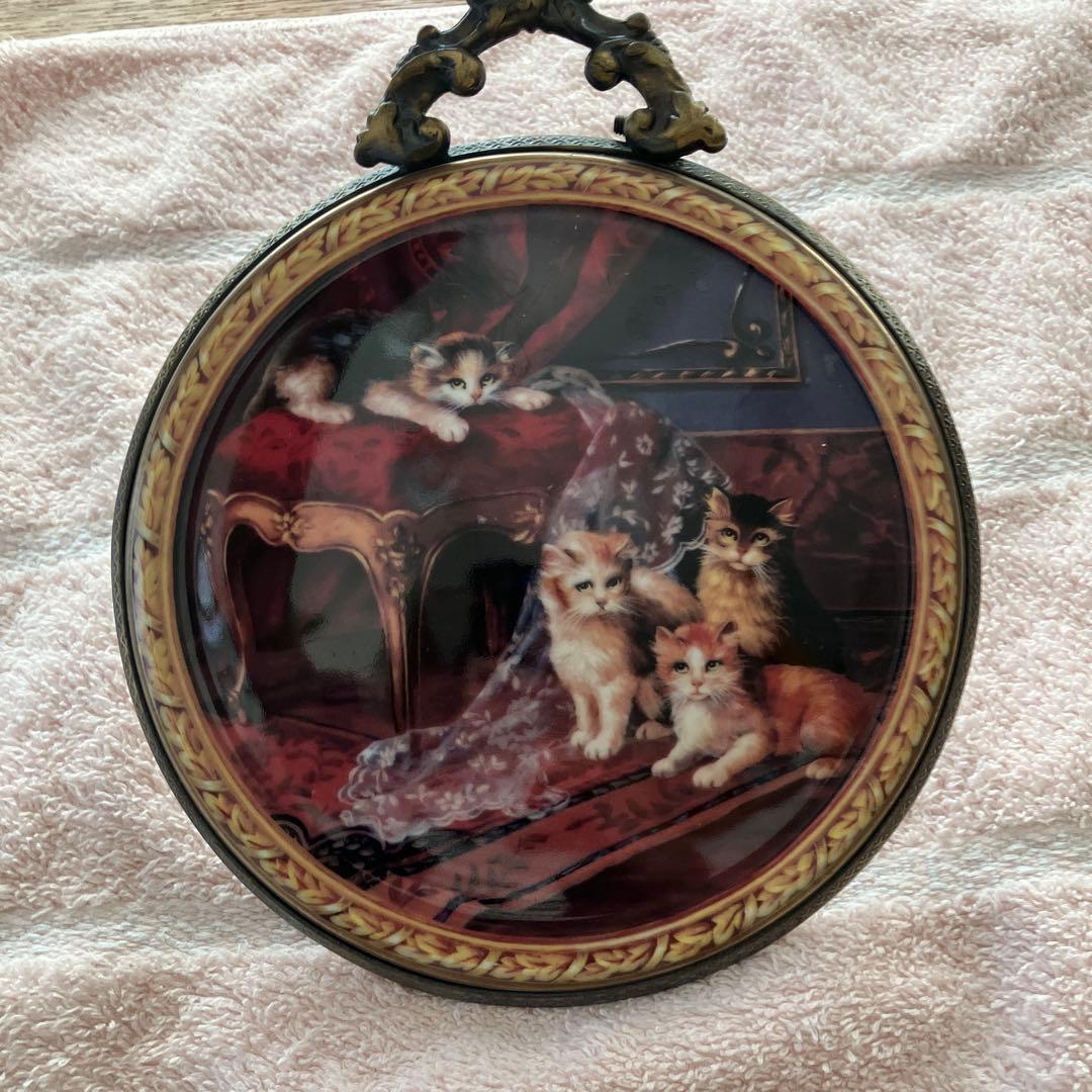 希少　猫マイセン 猫 壁掛け 飾り絵 プレート 希少 マイセン 猫 壁掛け 飾り絵 プレート 猫の絵画 アンティーク