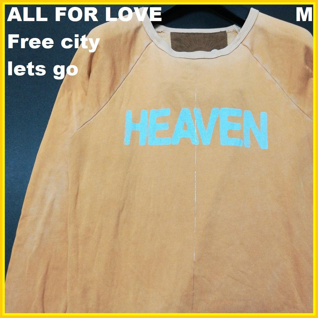 フリーシティ ALL FOR LOVE FREE CITY ヴィンテージ加工 M フリーシティ ALL FOR LOVE FREE CITY ヴィンテージ加工 M フリー