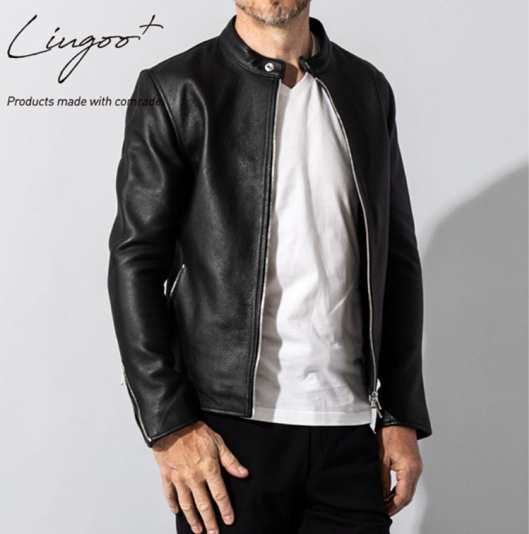 Liugoo PLUS リューグーレザーズ SRS18Aライダース LIUGOO PLUS 本革 シングルライダースジャケット メンズ リューグー