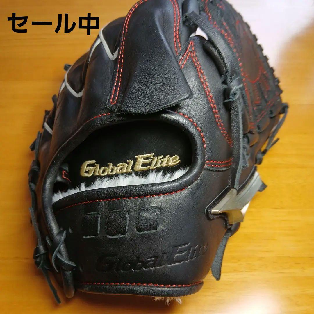 【ほぼ未使用】Global Elite 軟式グローブ 黒/赤　菅野モデル　投手用 Amazon | ミズノ グローバルエリート RG ブランドアンバサダー