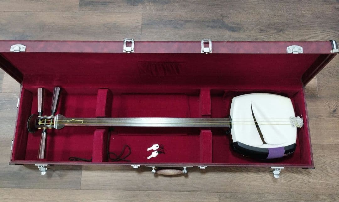 津軽三味線本体 鳥の絵柄 ハードケース付 wagakki-ichiba_10000061