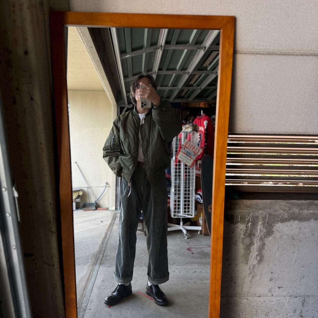 90s vintage MA-1 ボンバージャケット フェード 短丈 ワイド - メルカリ