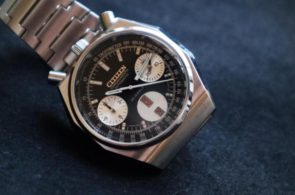 デッドストック級　シチズンチャレンジタイマー　オクダゴン　GN-4W-S シチズンの名作「ツノクロノ」に 別注カラー登場～1973年の「クロノ