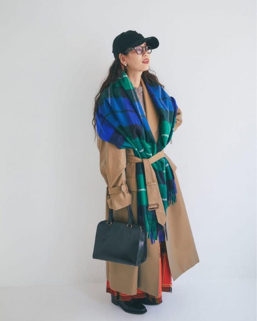 ジョンストンズ　BRITISHMADE 愛服家 yuki コラボ　大判ストール 9448-467-