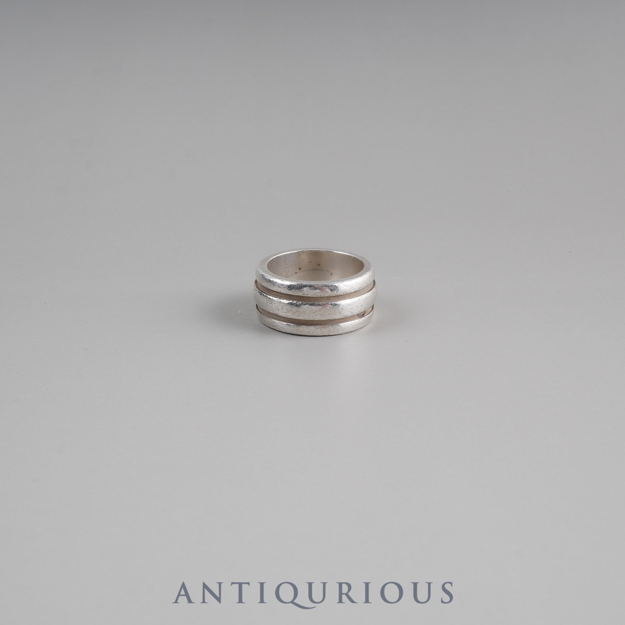 ティファニー リング グルーブド ダブルライン スターリングシルバー