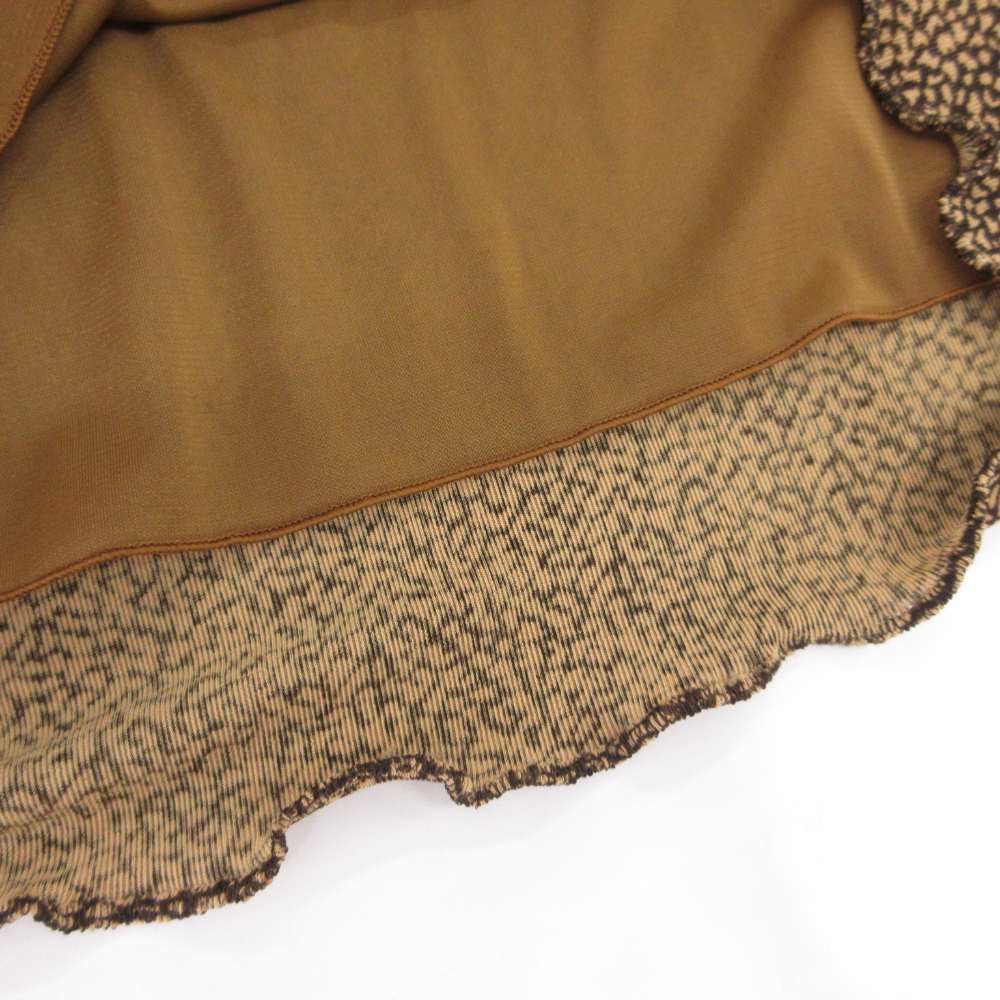 イタリヤ 伊太利屋 タイトイージースカート ロング マキシ レオパード