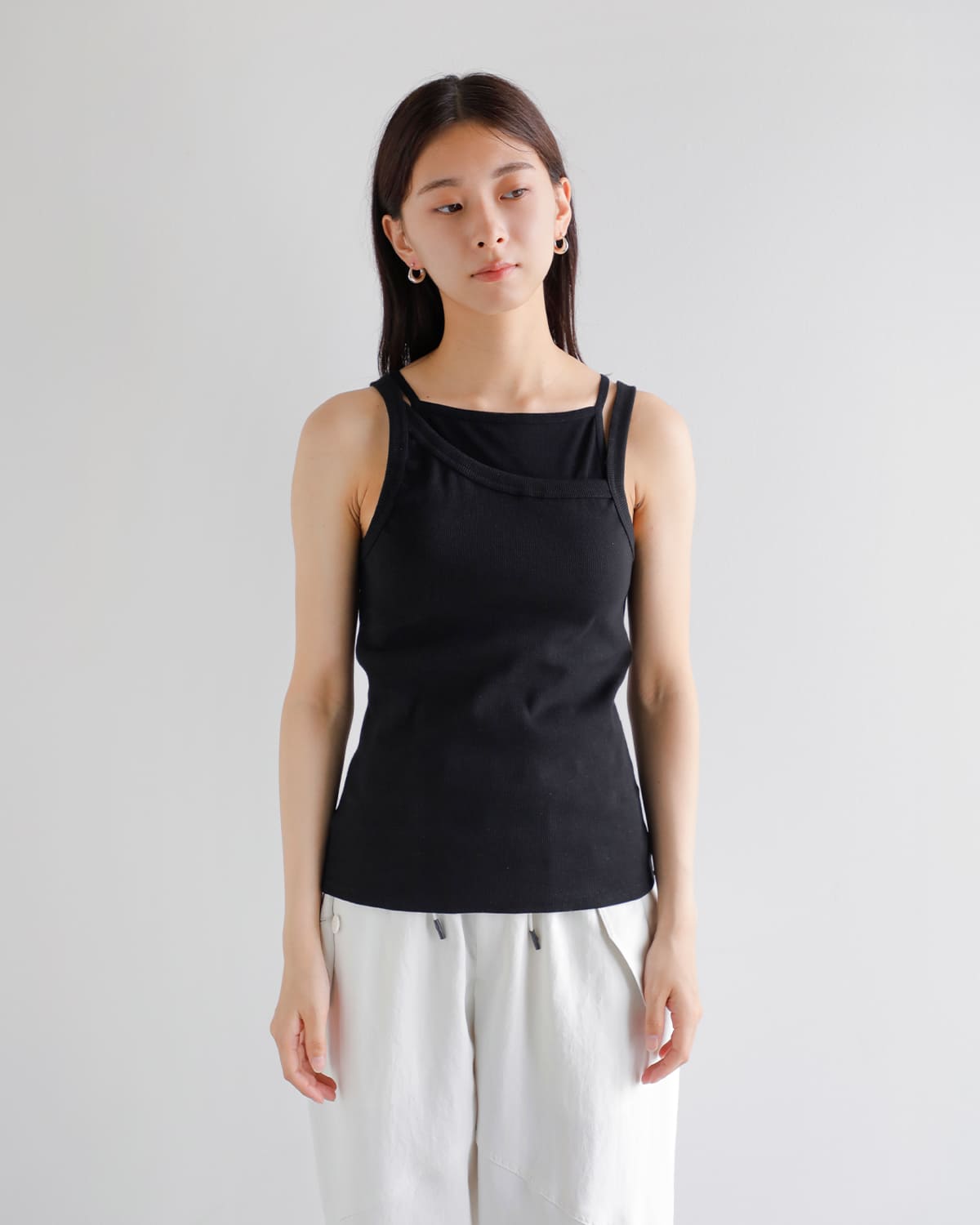 MANOF マノフ シアー レイヤード タンクトップ 89105-1022-kk