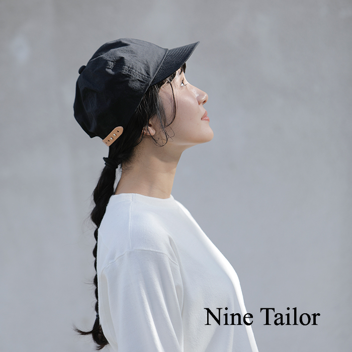 Nine Tailor ナインテイラー コットンナイロン レザーベルト 6パネル