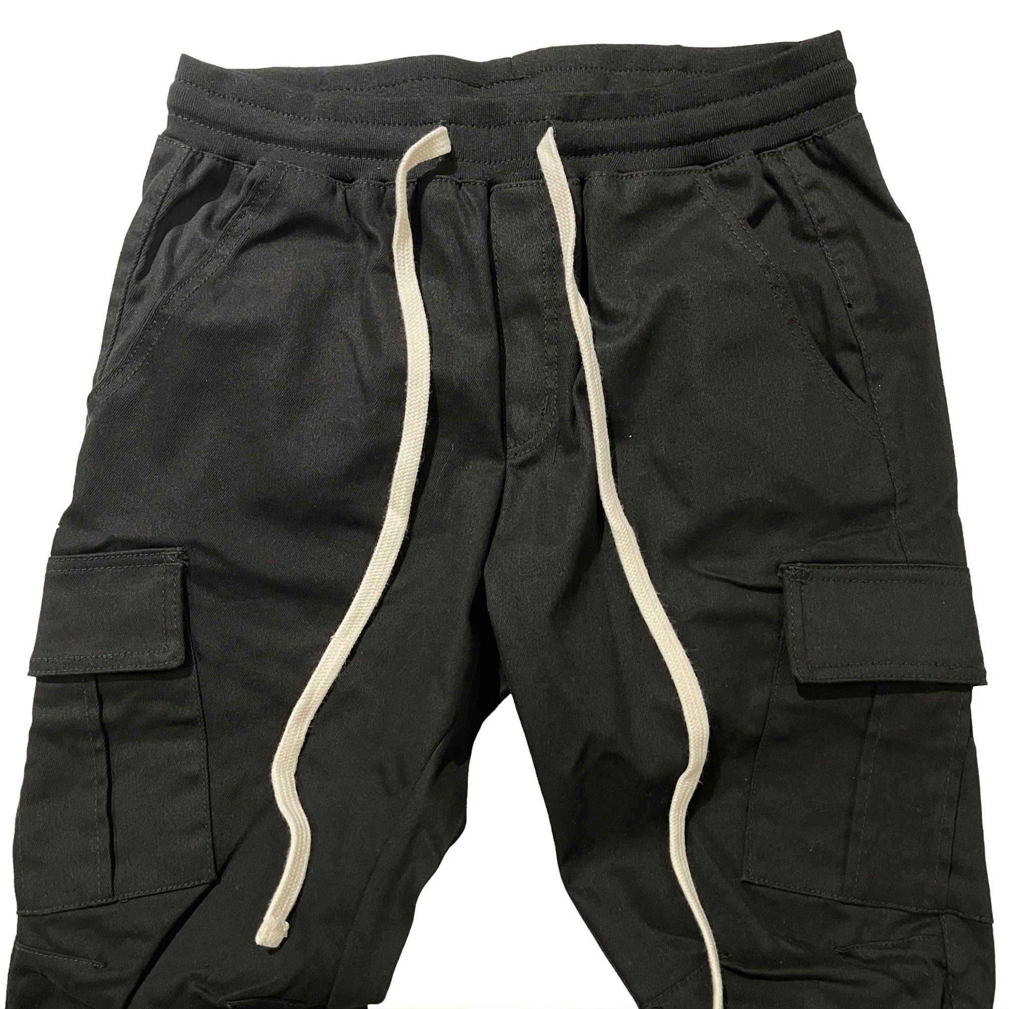 mnml ZIP カーゴ ドローコード パンツ ブラック CARGO DRAWCORD PANTS