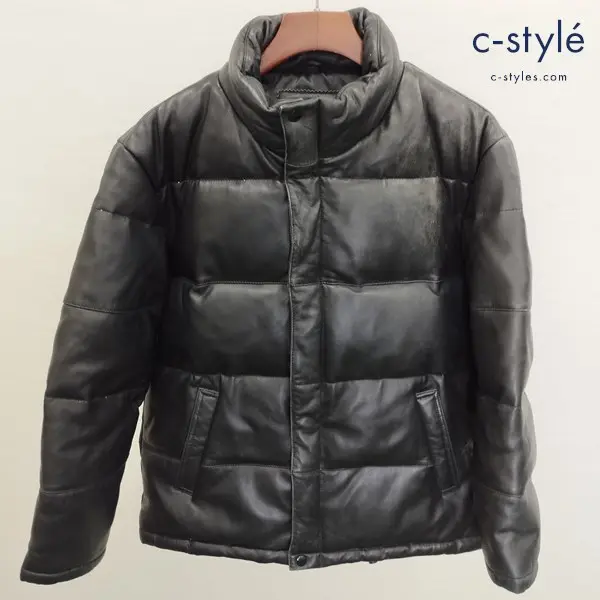 AVIREX アヴィレックス ラムレザーダウンジャケット S ブラック