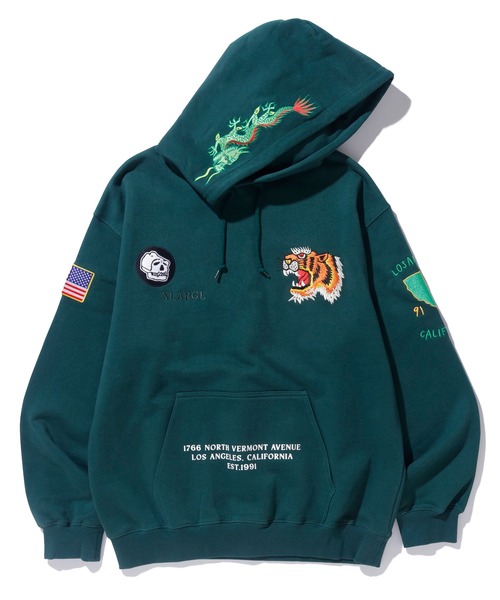 XLARGE（エクストララージ）の「TIGER EMBROIDERY HOODED SWEATSHIRT