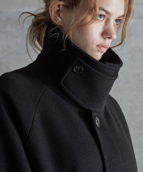 セール】【SERACE】2way over melton soutien collar coat / 2way