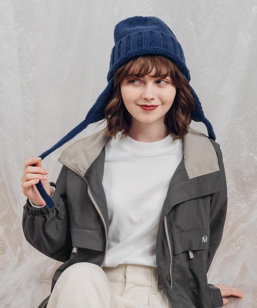 イヤーフラップニットキャップ（ニットキャップ/ビーニー）｜MUHET