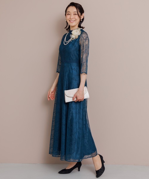 formforma限定】《マザードレス》 リーフレースロングドレス/結婚式