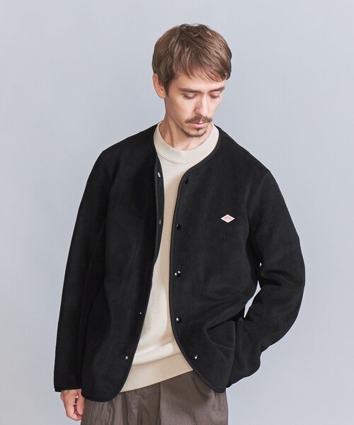 DANTON（ダントン）の「＜DANTON＞ ノーカラー フリースジャケット