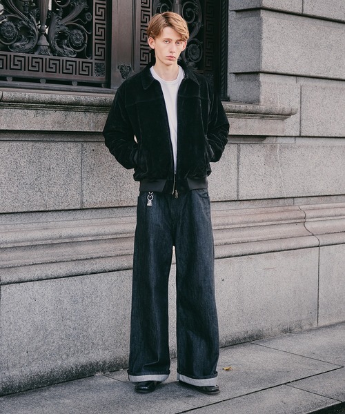 synthetic suede zip blouson / シンセティックスエードジップブルゾン