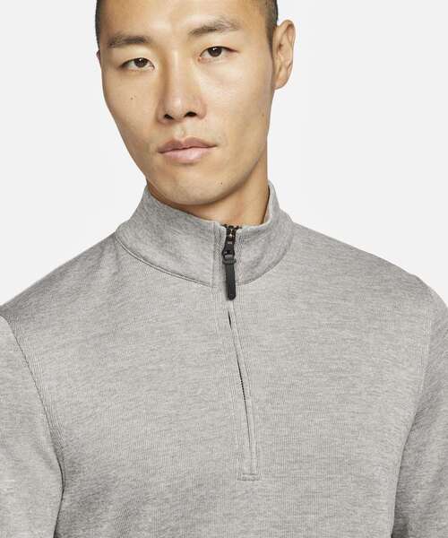 NIKE ハーフジップ ゴルフウェア ライトグレー L 適度な厚み有り