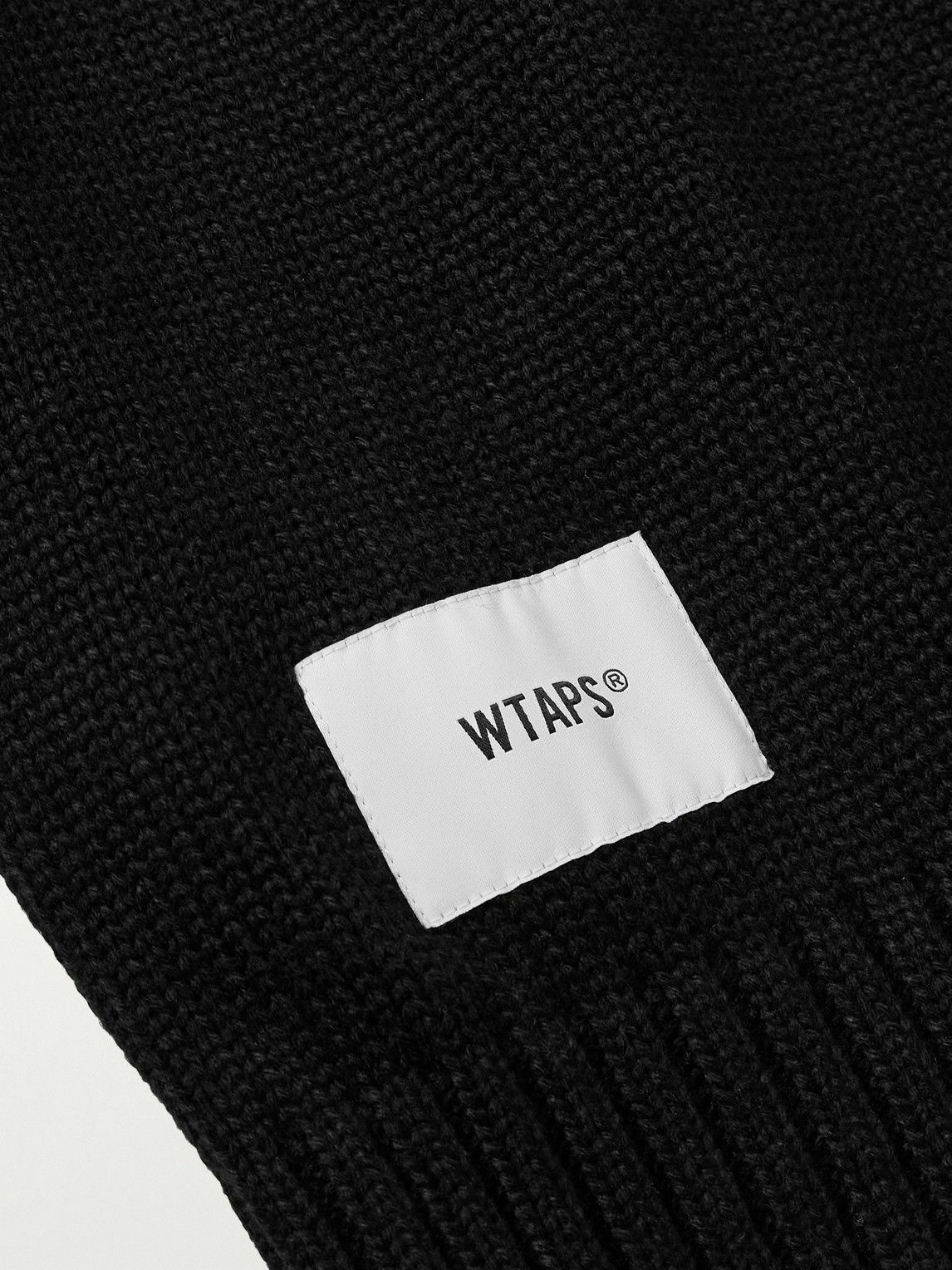 WTAPS - Logo-Appliquéd Knitted Sweater - Black WTAPS