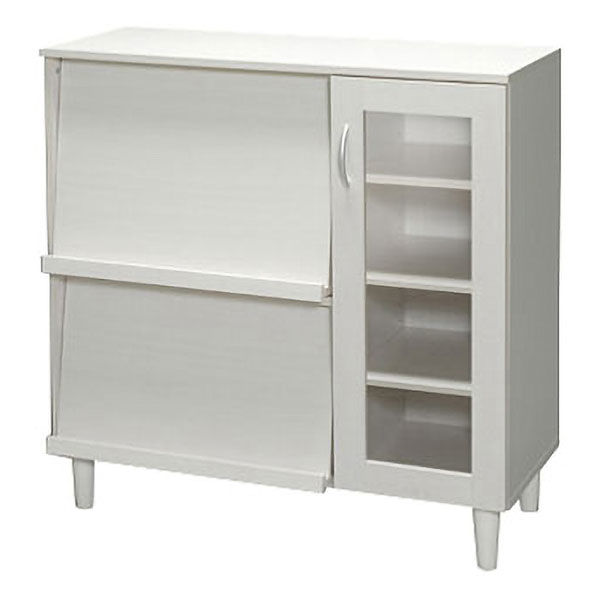 アイリスオーヤマ キッチンキャビネット オフホワイト KBN-9390（直送