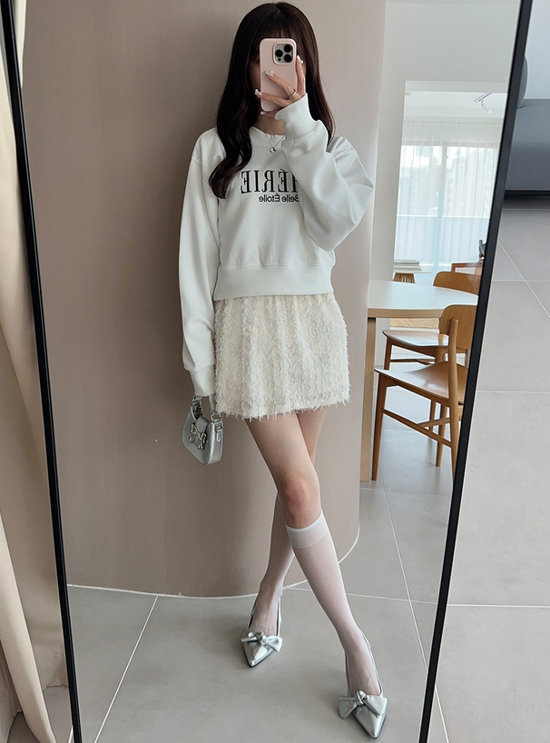 インパン裏地付きフリンジフラワーミニスカート[jh69] | レディース