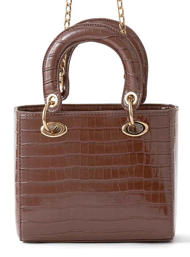 2Wayクロコダイル柄スクエアショルダーバッグ[tr89] | レディース