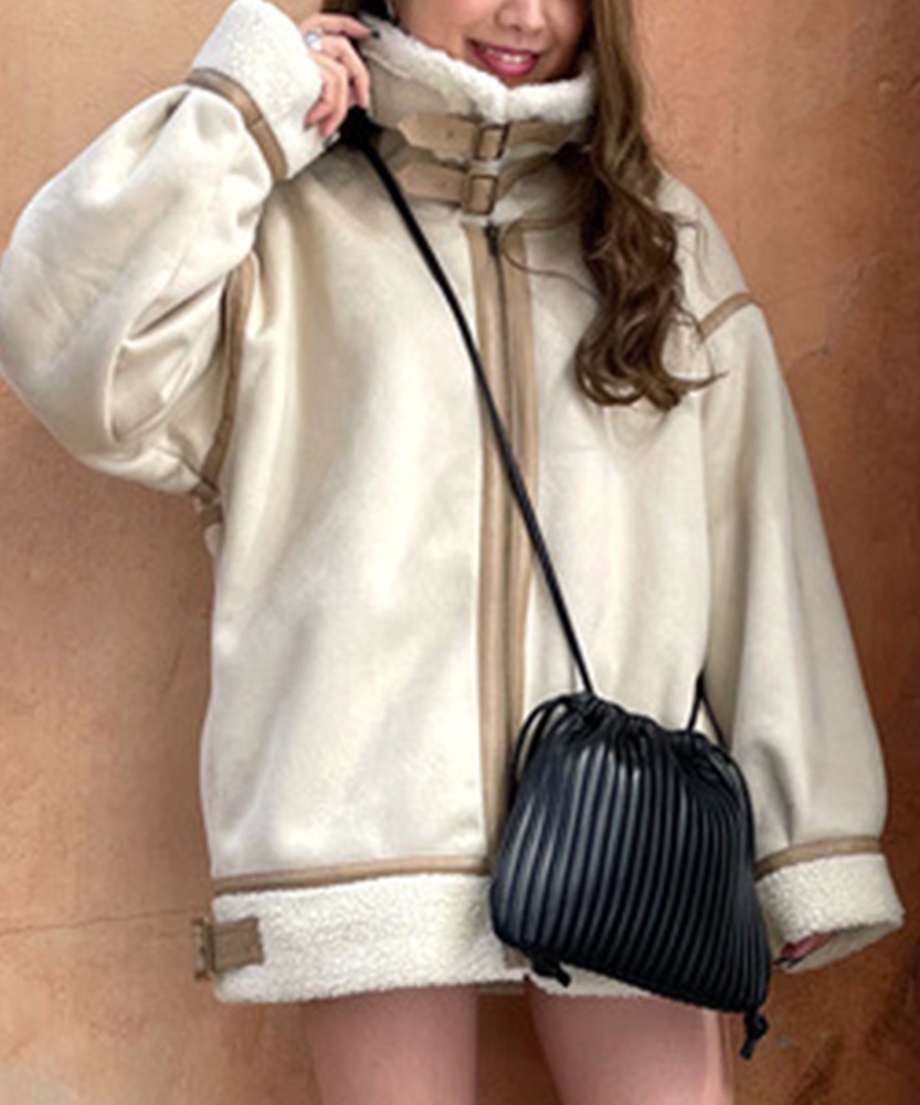 フェイクムートンB-3(M ベージュ): ジャケット/アウター｜Right-on公式