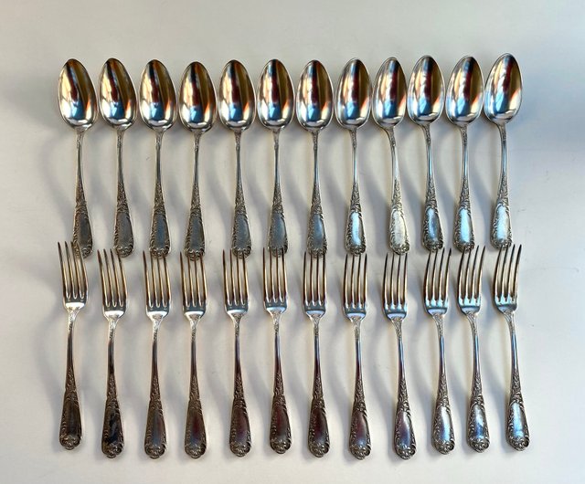 ベルギー ヴィンテージ シルバー プレート カトラリー セット スプーン