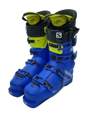 中古品】Salomon スキーブーツ ネイビー/グリーン 27.5 使用感あり