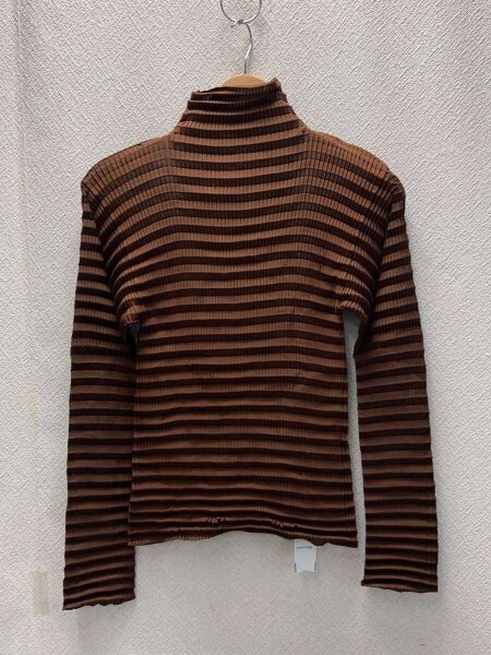 ISSEY MIYAKE(イッセイミヤケ) / 長袖カットソー/L/ポリエステル/BRW