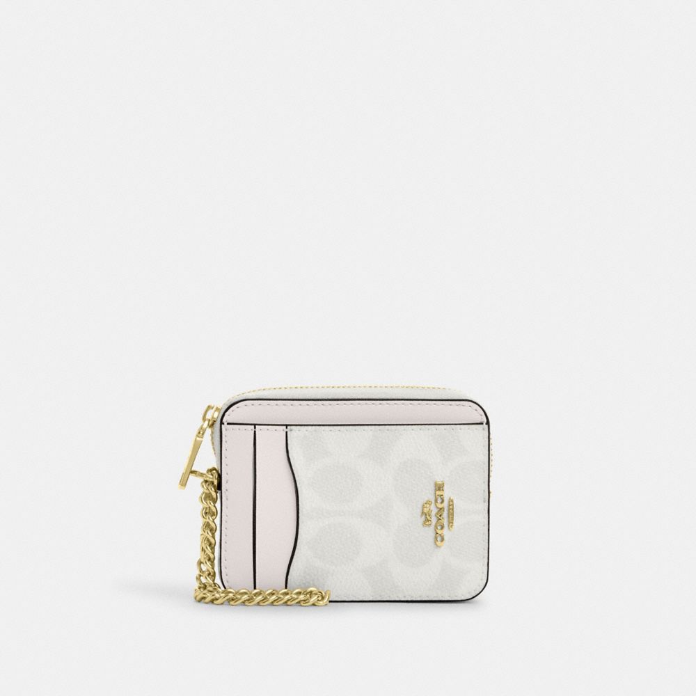 COACH® Outlet | Zip Card Case In Signature Canvas