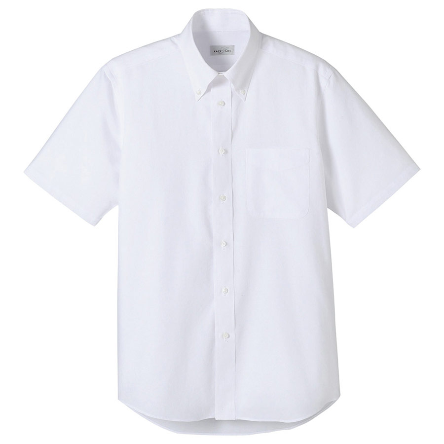 オックスフォード半袖シャツ FB4511U－15 ホワイト| 作業服